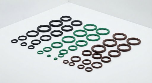 Organized oil seal inventory in a manufacturing warehouse
